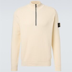 Men's Cream Half-Zip Sweater